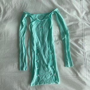 White Fox Cut Out Mini Dress - ONE SIZE